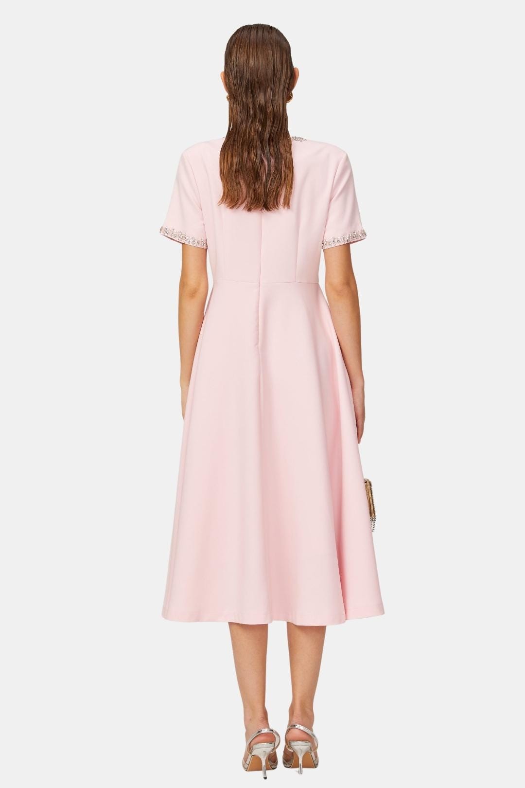Selvianne | Crystal-Embellished Midi Cocktail Dress