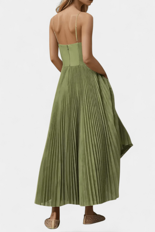 Lorena | Women’s Off-Shoulder Green Maxi Dress